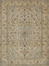 Machine Washable Traditional Brown Rug, wshtr113