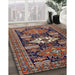 Traditional Orange Salmon Pink Persian Rug in Family Room, tr1140