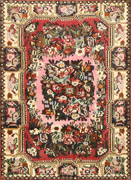 Machine Washable Traditional Saffron Red Rug, wshtr1141
