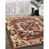 Traditional Saffron Red Persian Rug, tr1141