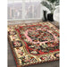 Traditional Saffron Red Persian Rug in Family Room, tr1141