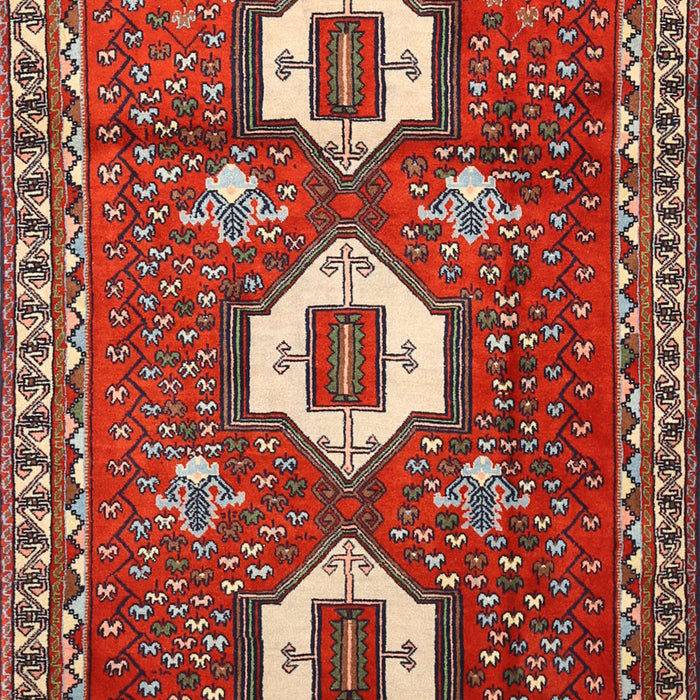 Traditional Orange Salmon Pink Persian Rug, tr1142