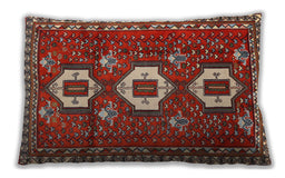 Traditional Classic Rectangular Orange Salmon Pink Lumbar Throw Pillow, 13 inch by 19 inch, lbtr1142