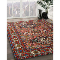 Traditional Saffron Red Persian Rug, tr1144