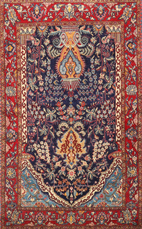 Machine Washable Traditional Saffron Red Rug, wshtr1146