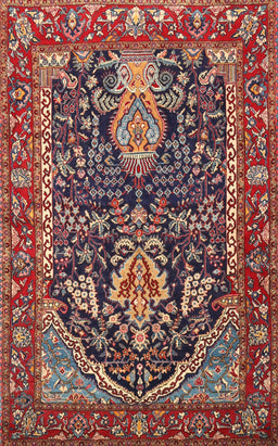 Machine Washable Traditional Saffron Red Rug, wshtr1146
