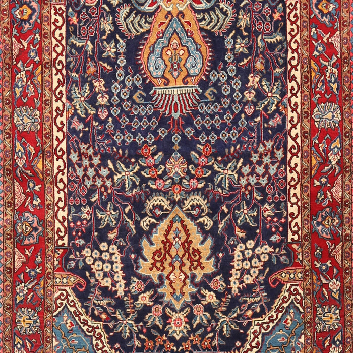 Machine Washable Traditional Saffron Red Rug, wshtr1146