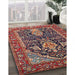 Traditional Saffron Red Persian Rug in Family Room, tr1146