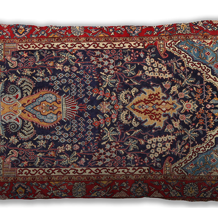 Traditional Classic Rectangular Saffron Red Lumbar Throw Pillow, 13 inch by 19 inch, lbtr1146