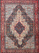 Traditional Rosy Brown Pink Medallion Rug, tr1147