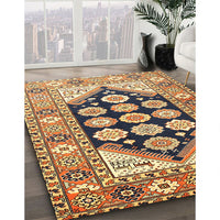 Traditional Chrome Gold Yellow Persian Rug, tr1149