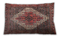 Traditional Classic Rectangular Brown Red Lumbar Throw Pillow, 13 inch by 19 inch, lbtr1150