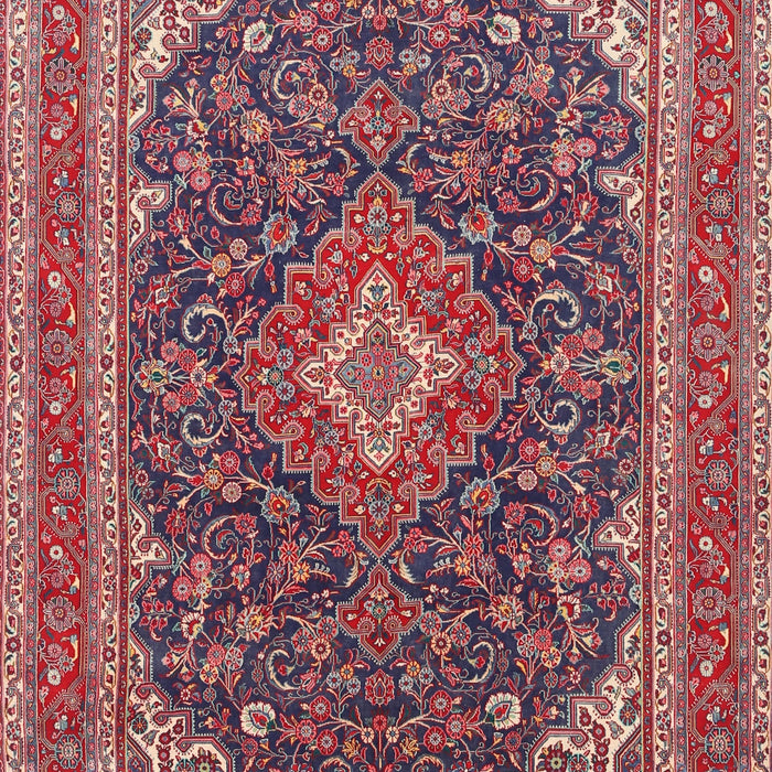 Traditional Carbon Red Medallion Rug, tr1151