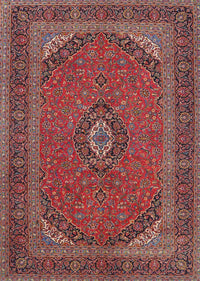 Machine Washable Traditional Saffron Red Rug, wshtr1152