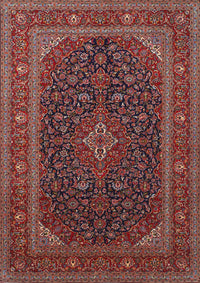 Machine Washable Traditional Saffron Red Rug, wshtr1154