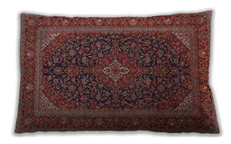 Traditional Classic Rectangular Saffron Red Lumbar Throw Pillow, 13 inch by 19 inch, lbtr1154