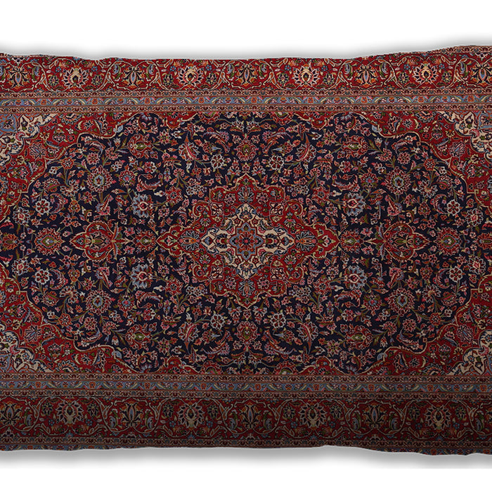 Traditional Classic Rectangular Saffron Red Lumbar Throw Pillow, 13 inch by 19 inch, lbtr1154