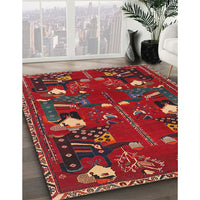 Traditional Chestnut Brown Persian Rug, tr1155