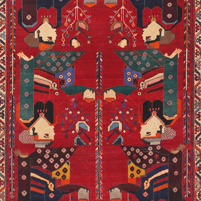 Traditional Chestnut Brown Persian Rug, tr1155