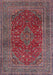 Traditional Rose Purple Medallion Rug, tr1156