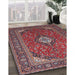 Machine Washable Traditional Rosy Pink Rug in a Family Room, wshtr1157