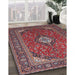 Traditional Pink Medallion Rug in Family Room, tr1157