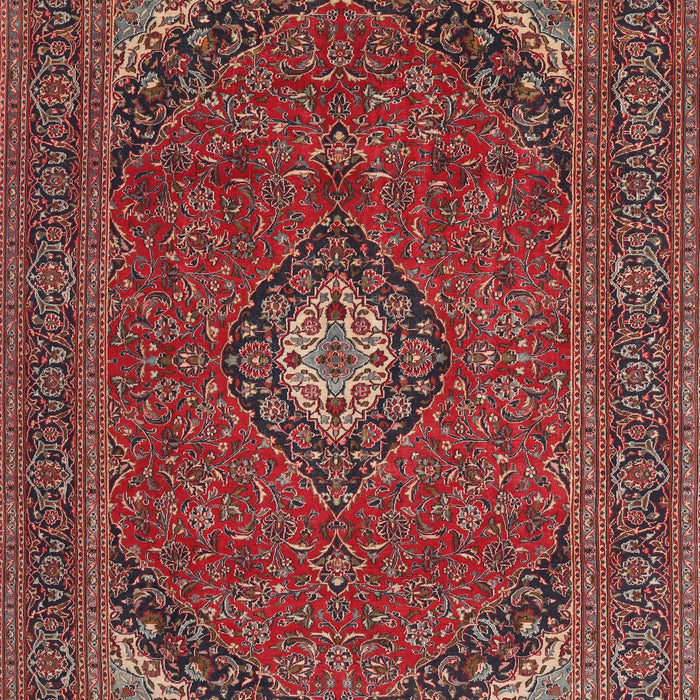 Traditional Orange Salmon Pink Medallion Rug, tr1158