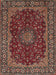 Machine Washable Traditional Saffron Red Rug, wshtr115