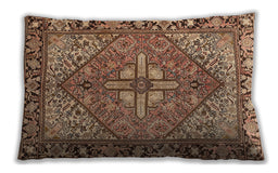Traditional Classic Rectangular Dark Sienna Brown Lumbar Throw Pillow, 13 inch by 19 inch, lbtr1161