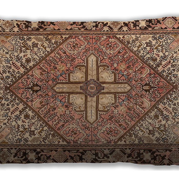 Traditional Classic Rectangular Dark Sienna Brown Lumbar Throw Pillow, 13 inch by 19 inch, lbtr1161