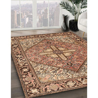 Traditional Dark Sienna Brown Persian Rug, tr1161