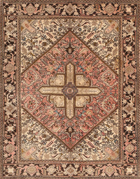 Machine Washable Traditional Dark Sienna Brown Rug, wshtr1161