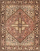 Machine Washable Traditional Dark Sienna Brown Rug, wshtr1161