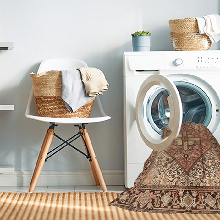 Machine Washable Traditional Dark Sienna Brown Rug in a Washing Machine, wshtr1161