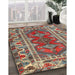 Traditional Brown Red Persian Rug in Family Room, tr1162