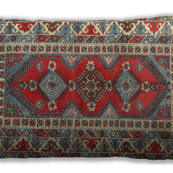 Traditional Classic Rectangular Brown Red Lumbar Throw Pillow, 13 inch by 19 inch, lbtr1162