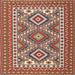 Square Traditional Light French Beige Brown Persian Rug, tr1163