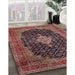 Traditional Orange Salmon Pink Medallion Rug in Family Room, tr1164