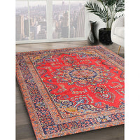 Traditional Light Copper Gold Medallion Rug, tr1165