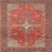 Square Traditional Camel Brown Persian Rug, tr1166