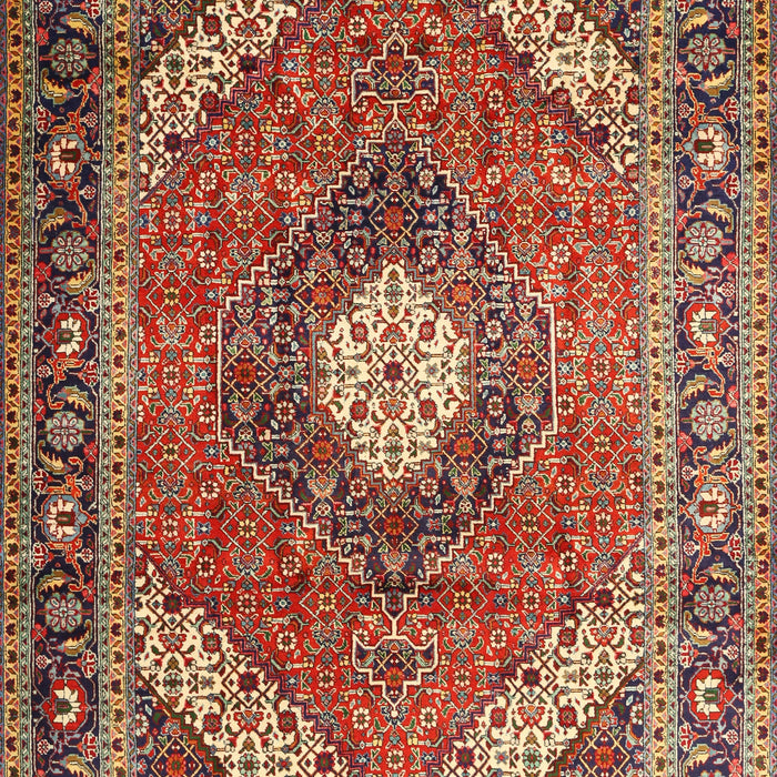 Machine Washable Traditional Saffron Red Rug, wshtr1167