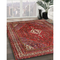 Traditional Gold Brown Persian Rug, tr1168