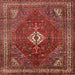 Square Traditional Gold Brown Persian Rug, tr1168