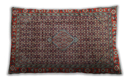Traditional Classic Rectangular Saffron Red Lumbar Throw Pillow, 13 inch by 19 inch, lbtr1169