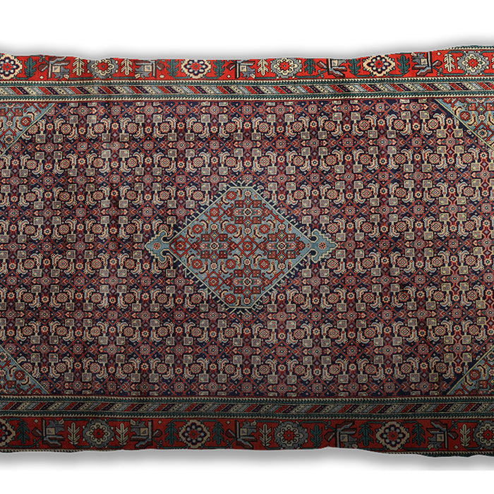 Traditional Classic Rectangular Saffron Red Lumbar Throw Pillow, 13 inch by 19 inch, lbtr1169