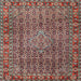 Square Traditional Saffron Red Persian Rug, tr1169