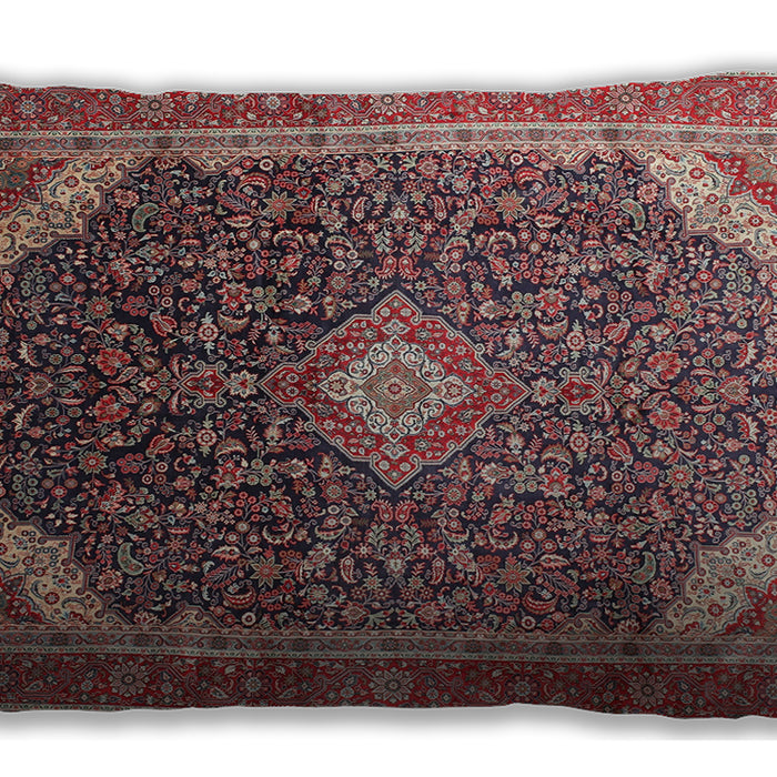 Traditional Classic Rectangular Brown Red Lumbar Throw Pillow, 13 inch by 19 inch, lbtr116