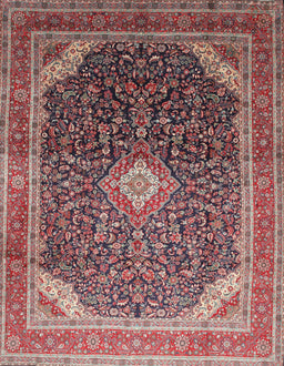 Machine Washable Traditional Brown Red Rug, wshtr116