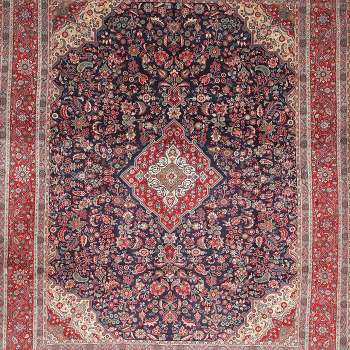 Traditional Brown Red Medallion Rug, tr116