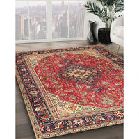 Traditional Light Copper Gold Medallion Rug, tr1170